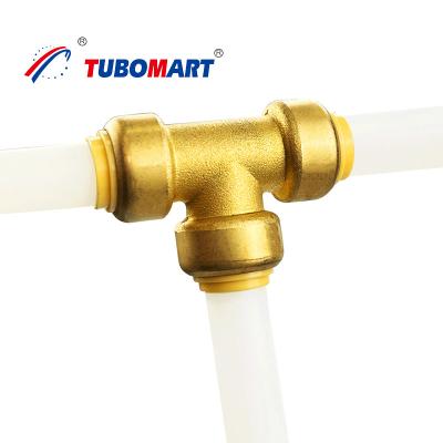 China Brass Push Quick Connect Fittings Lead Free PEX AL PEX Pipe Fittings for sale