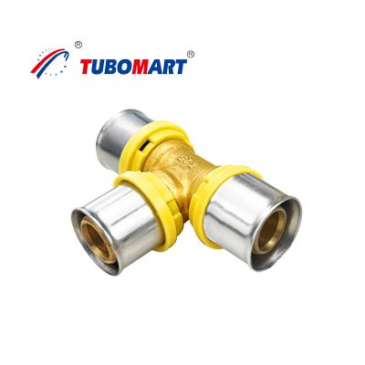 China Residential Pex Press To Connect Fittings With Natural Brass Material for sale