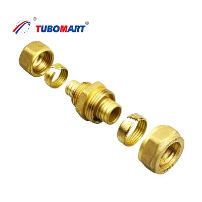 China Brass Pex Compression Fittings Chrome Plated Multilayer Pex Water Pipe Fittings for sale