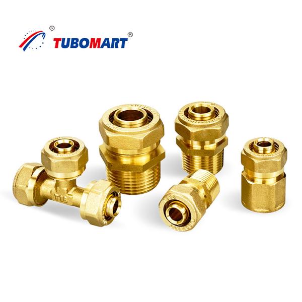 Quality Brass Chrome Plated Compression Fittings Leak Resistant Pex Plumbing Fittings for sale