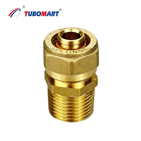 Quality Pex System Brass Water Line Compression Fitting Straight Elbow Tee Cross for sale