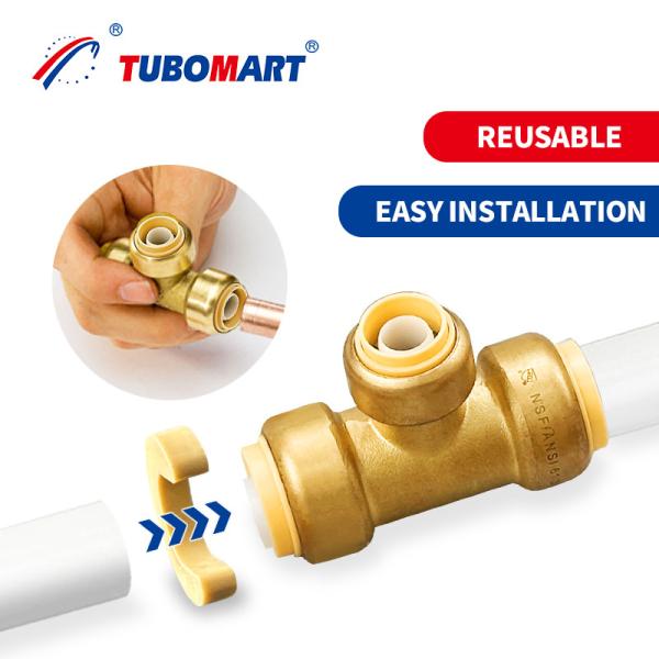 Quality Plumbing 1/2 Pex Quick Connect Fittings Lead Free Brass Push Fit Fittings for sale