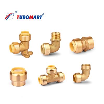 China CW617N Lead Free Pex Push Fittings Push To Connect Brass Pex Pipe Union for sale