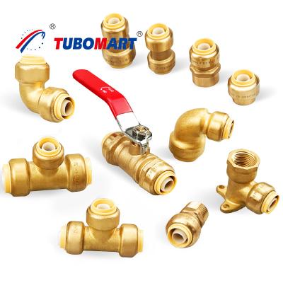 China Brass Plumbing Push Fit Connectors Lead Free NSF Upc Certified for sale