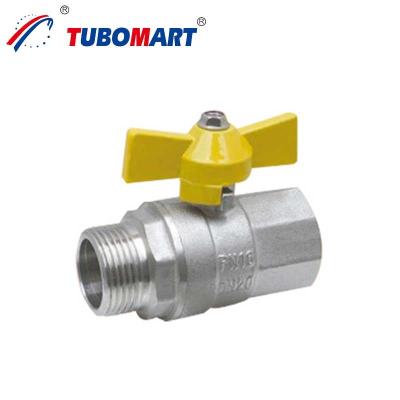 China Manual Hpb58-3A Brass Gas Valve 1/2 Gas Ball Valve For Residential Installations for sale