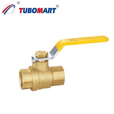 China Hpb58-3A Brass Gas Valve Customized 1/2 Inch Gas Ball Valve With Yellow Handle for sale