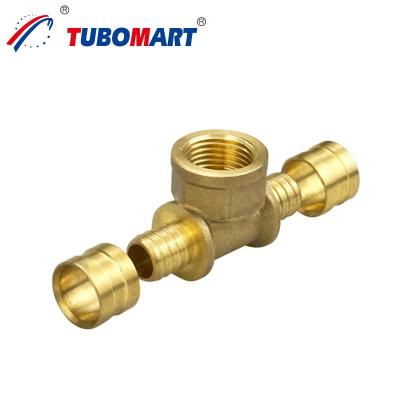 China Brass Pex Crimp Fittings Up To 200 Psi Pressure Rating Plumbing Crimp Fittings for sale