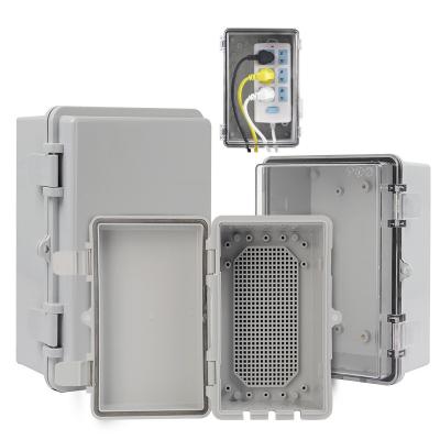 China Electrical Cable Distribution Power Socket Box Rainproof Outdoor Plastic Enclosure for sale