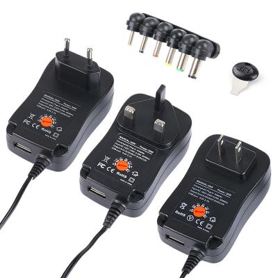 China 30W Power Supply Universal Adapter Adjustable AC To DC 3V/4.5V/6V/7.5V/9V/12V 1.5A Universal Charger Adapter for sale