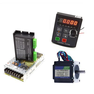 China 3Amp Two phase 1.2Nm Single Axis 57 Stepper Motor + TB6600 4A 40V Driver+ Direction Speed Cotroller Set for sale