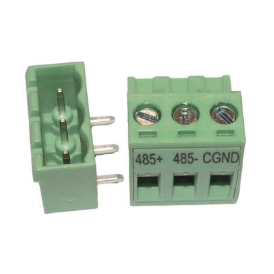 China 5.08mm Pitch PCB Plug-in Screw Terminal Blocks Plug + Right Angle Pin Header With Printed Marker Service for sale