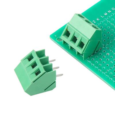 China 5.0mm Pitch PCB Soldering Mounting Connectors Screw Terminal Blocks 45° Side Entry for sale