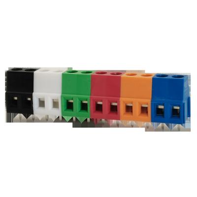 China 5.08mm Pitch PCB Mounted Screw Terminal Blocks 2P 3P Jointed Multi-colour for sale