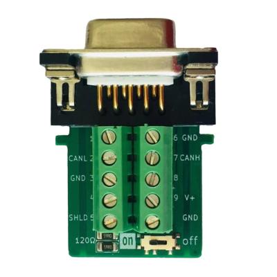 China CAN OPEN Bus Interface to DB9 D Sub 9-pin Adapter Compatible with PCAN CIA Standard 120 Ohm Embedded for sale