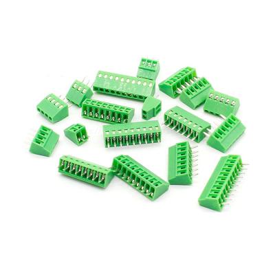 China 2.54mm Pitch PCB Board Mounted Connectors Screw Terminals Blocks 300V 10A for sale