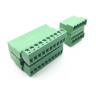 China 5.08mm Pitch Double Row PCB Pluggable Screw Terminal Blocks Plug + Angle Pin Header for sale