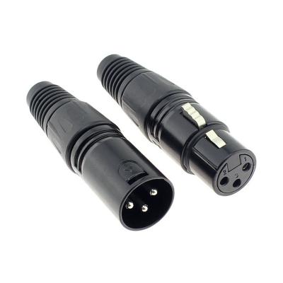 China 3 tomada audio Jack Male Female Coupling Connector MIC Adapter do microfone dos pinos XLR à venda