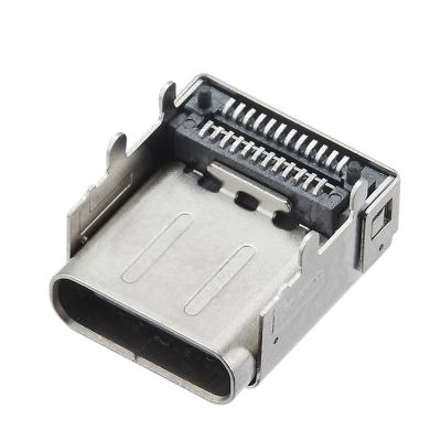 China Dual Layer Shell Extra High 24P USB 3.1 Type C Receptacle 24-pin Female Jack Charging Port for sale