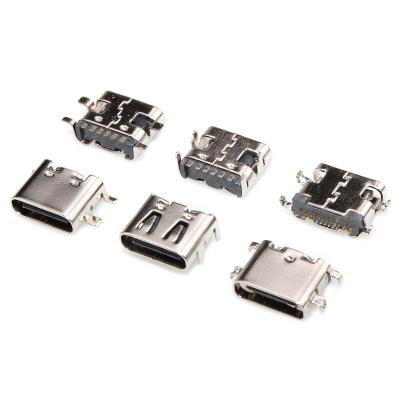 China USB 3.1 Type C Female Socket 6P 9P 14P 16P 24P Charging Port Jack Connector for sale