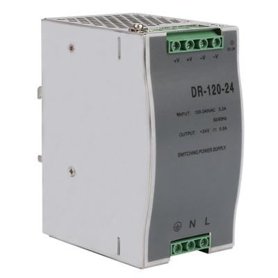 China DR-120-24 75W 24V 5A DC Output Din Rail Switching Mode Power Supply for sale