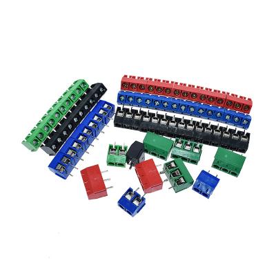 China 5.0mm Pitch PCB Mounted Screw Clamp Type Terminal Blocks 2P 3P Jointed for sale
