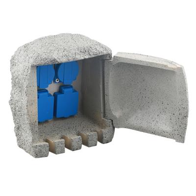 China Outdoor Garden Electrical Power Outlet Rock Socket Box Resin Enclosure Waterproof for sale