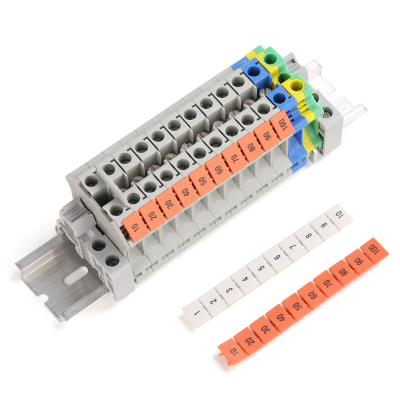 China ZB6 UK2.5B UK5N Din Rail Terminal Blocks Maker Strips with Number Printed for sale