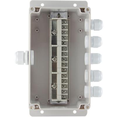 China 1 In 5 Out Plastic Junction Box Project Case Waterproof Terminal Blocks Splitter 200*120*75mm for sale