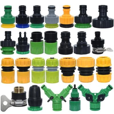 China Garden Water Hose Tap Connector Plastic Quick Hose Adaptor Accessories 1/2 inch 3/4 inch for sale