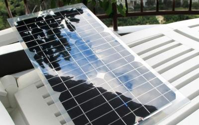 China Vida de servicio larga flexible modificada para requisitos particulares de los paneles solares de rv con la pared transparente en venta
