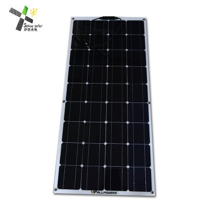 China Portable 110W Mono Cell Solar Panel , Durable Semi Flexible Solar Panel for sale
