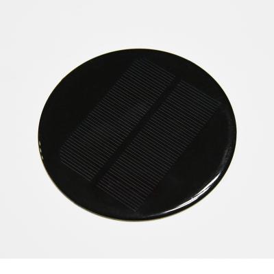 China Small Size Photovoltaic Solar Panels PET 1W 2W 3W Black Round Shape for sale