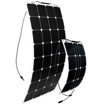 China Durable SunPower Semi Flexible Solar Panels 100W PET / ETFE Laminated For Vehicle for sale