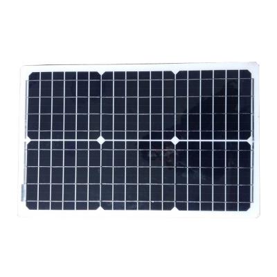 China Photovoltaic Flexible Monocrystalline Solar Panel 25W 12V For Outside Street Light for sale