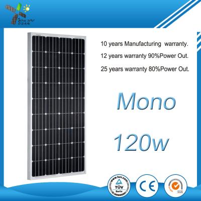 China El panel solar fuertemente impermeable 120W 12V resistente a la corrosión con nueva tecnología en venta