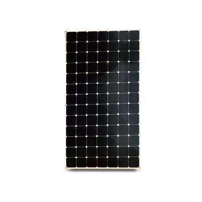 China Black color PET ETFE 24v 36v 48v sunpower flexible solar panel 300w for sale