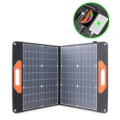 중국 휴대용 태양광 패널 200W/18V/36V - 킥스탠드가 있는 QC 3.0 및 Type C 출력, Jackery Explorer/ROC용 접이식 태양광 충전기 판매용