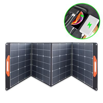 China 200 Watt 18V Portable Foldable Solar Panel Charger Kit for 200/300/500/1000W Power Station for sale