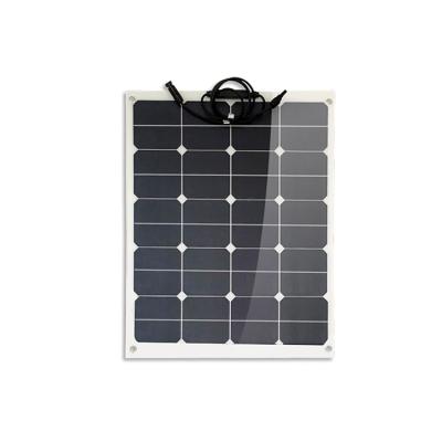 China Flexible Solar Panel 65W 24V/12V Monocrystalline Bendable - 65 Watt 12Volt Semi-Flexible Mono Solar Panels C for sale
