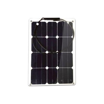 중국 35W 12V 검정색 유연한 태양 전지 패널, 초박형 초경량, PERC 모노 태양 전지, 캠핑카, RV, 보트, 캠용 판매용