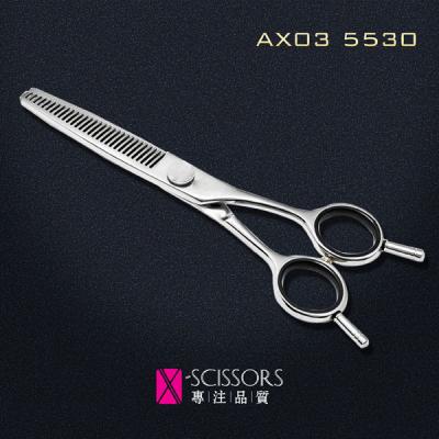 China Convex Edge 30T Thinning Scissors of Japanese 440C Steel. Quality hair shear AX03-5530 for sale