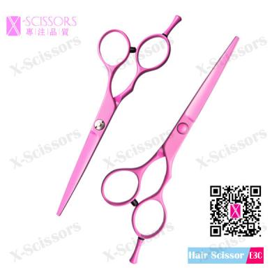 China Pink Titanium Coated SUS420J2 Stainless Steel Hair Cutting Scissor E3C for sale