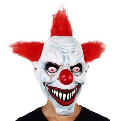 China CE Certified Unisex Clown Costume Masks , Red Hair Clown Masks Scary for sale