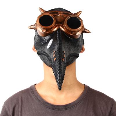 China Protetor de cara original preto do horror, máscara Steampunk da cabeça de Birdman com óculos de proteção à venda