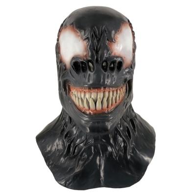 China Deluxe Venom Skeleton Latex Masks 28*40cm Vivid For Halloween for sale