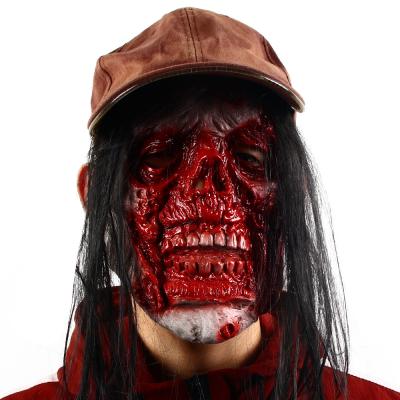 China Bloody Burnt Man Halloween Scary Masks 28*40cm Nightmare Evil Scary for sale