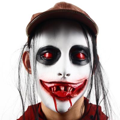 China Customized Size Smile Clown Head Masks Unisex Realistic With Hat for sale