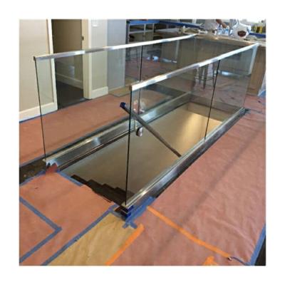 China 12mm shoe base railings with glass fencing and patio near me for sale