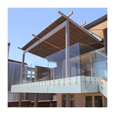 China Clear Standoff Glass Railing With 12mm Thickness Frameless Balcony Railing en venta