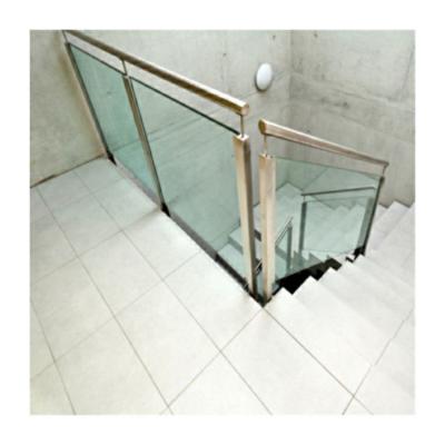 China Anti slip glass banister diy patio fence 12mm thick glass modern stainless steel staircase railing for sale